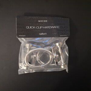 NIP Miche Quick Clip Removable Swivel Hardware in Silver Tone Set of 2